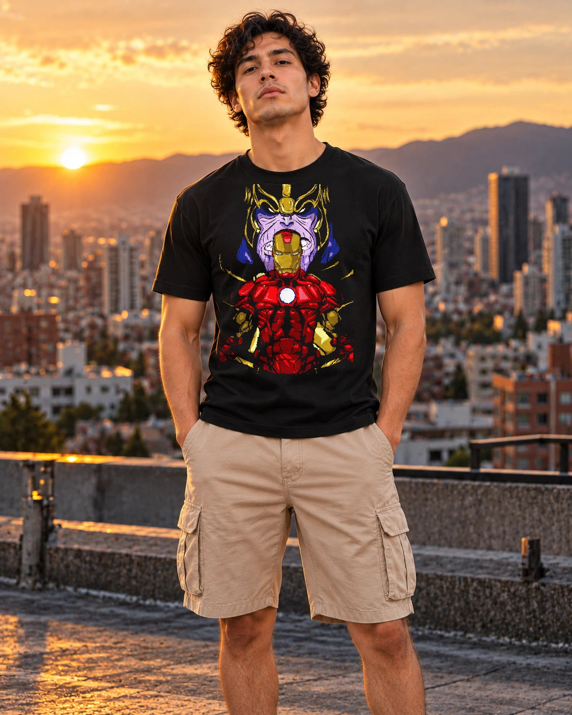Camiseta Iron Man Vs Thanos