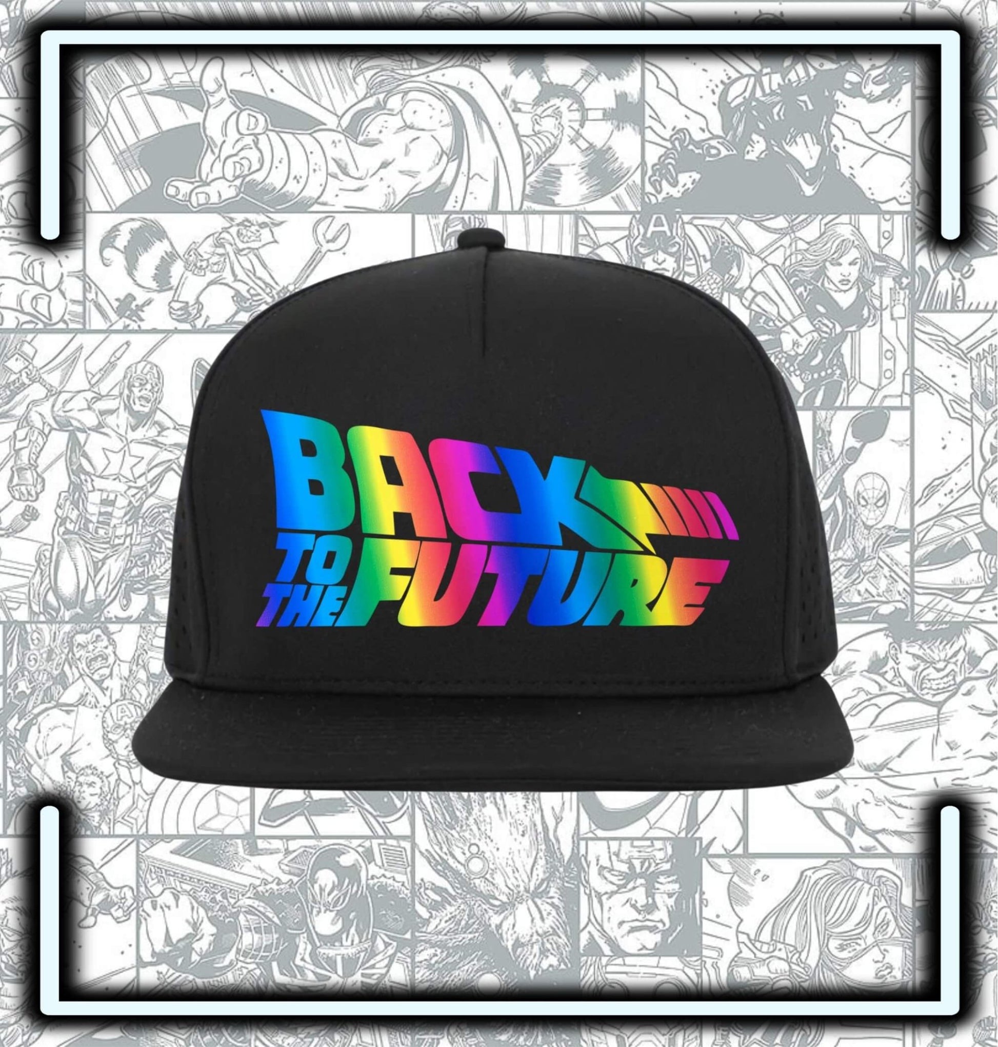 Gorra Plana Snapback Trucker Back To The Future Black - Comics Store Colombia