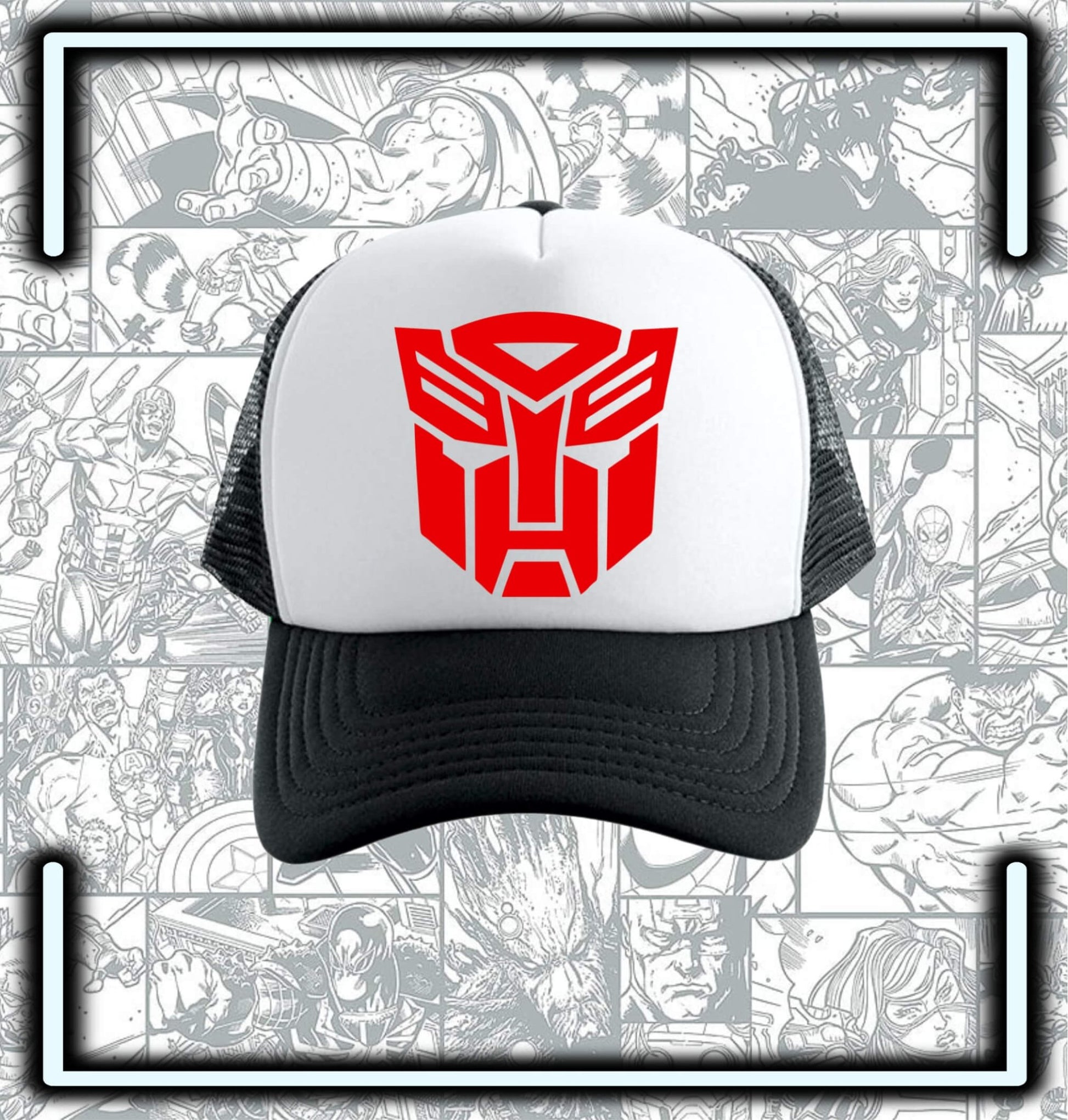 Gorra Trucker Transformers Black & White - Comics Store Colombia