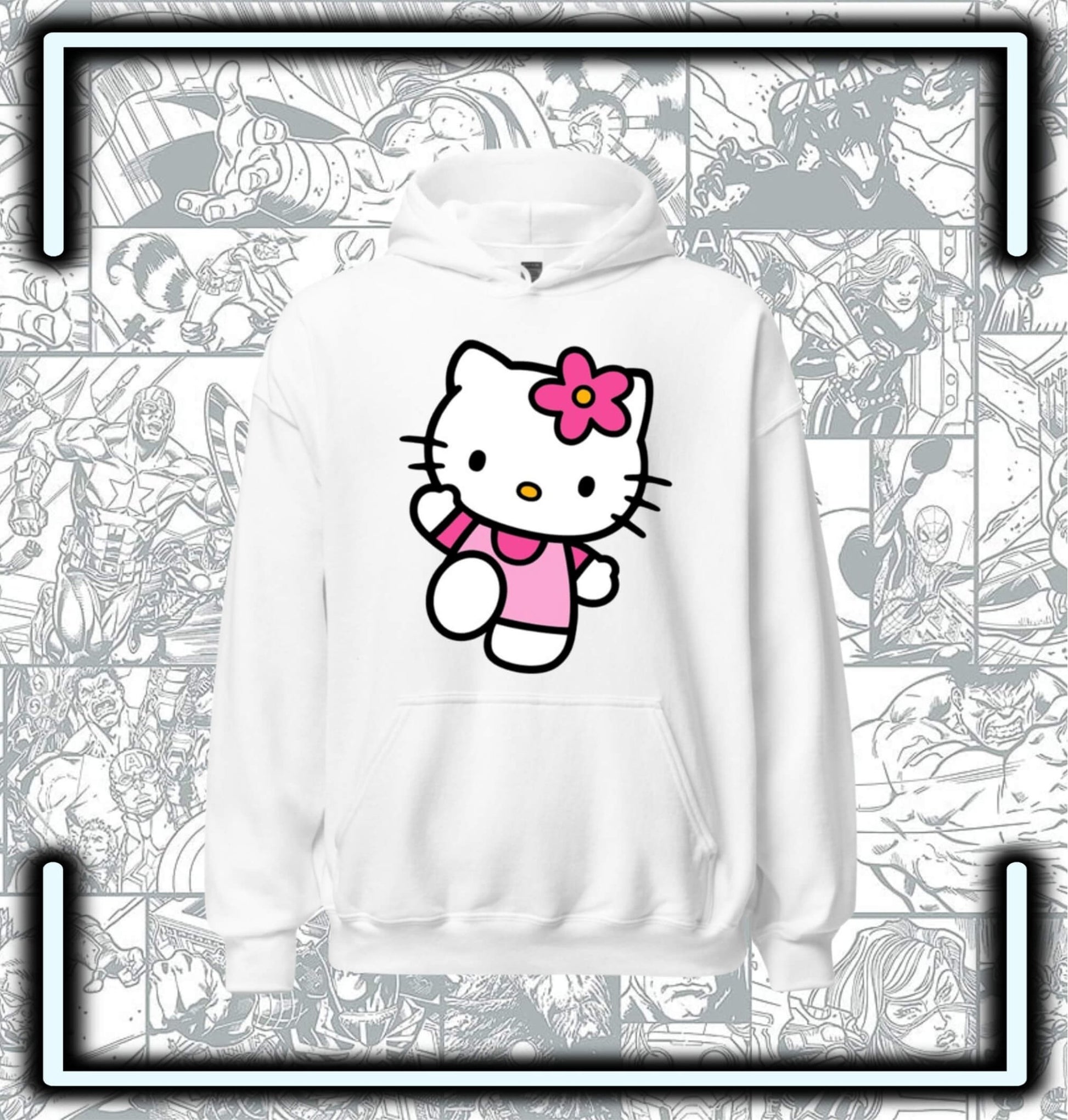Hoodie Capota Blanco Hello Kitty - Comics Store Colombia