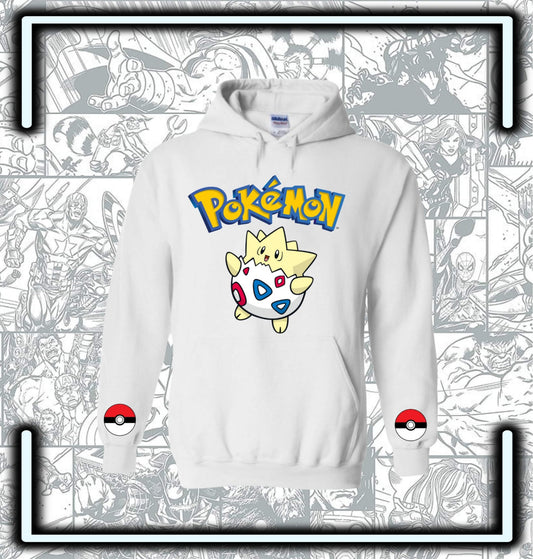 Hoodie Capota Blanco Togepi Pokemón - Comics Store Colombia