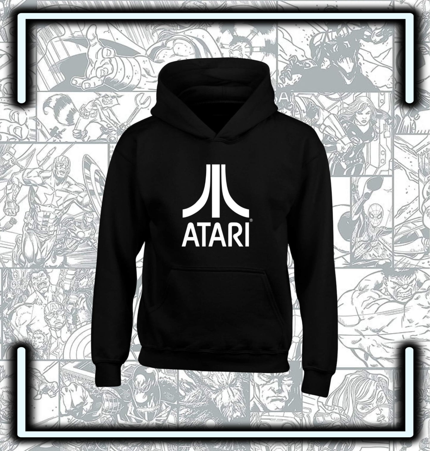 Hoodie Capota Negro Atari - Comics Store Colombia