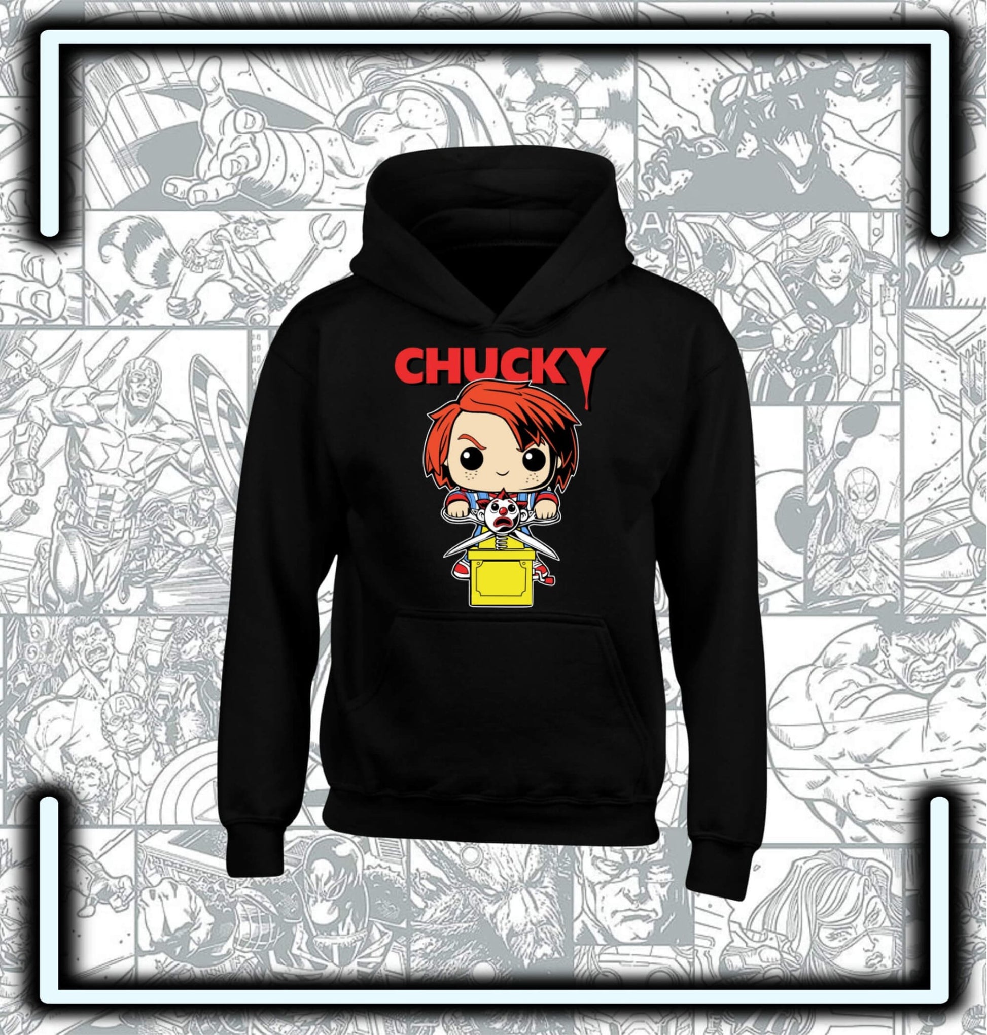 Hoodie Capota Negro Chucky Terror - Comics Store Colombia