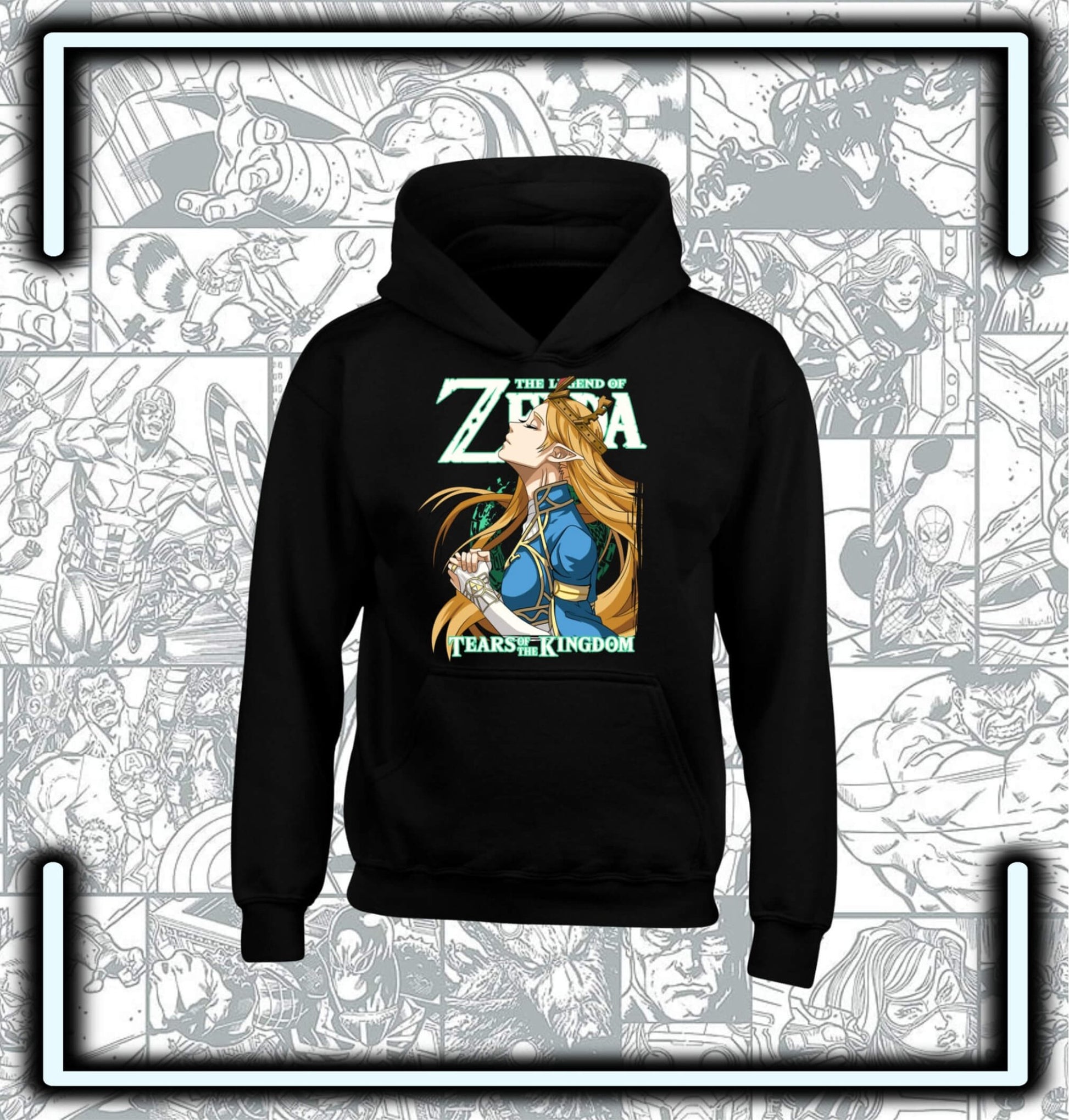 Hoodie Capota Negro Zelda - Comics Store Colombia