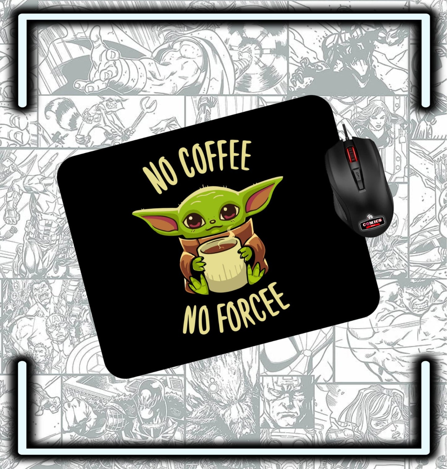 Mouse Pad Baby Yoda Star Wars - Comics Store Colombia