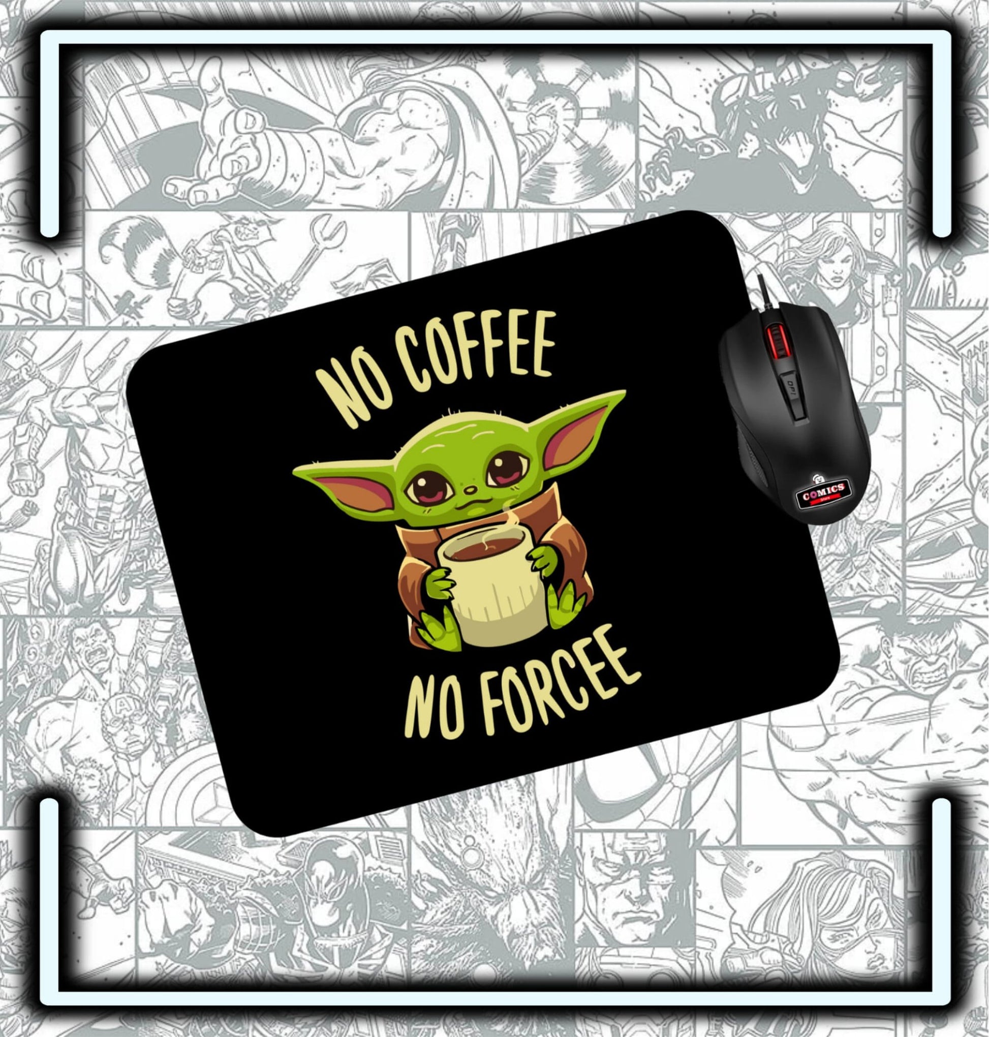 Mouse Pad Baby Yoda Star Wars - Comics Store Colombia