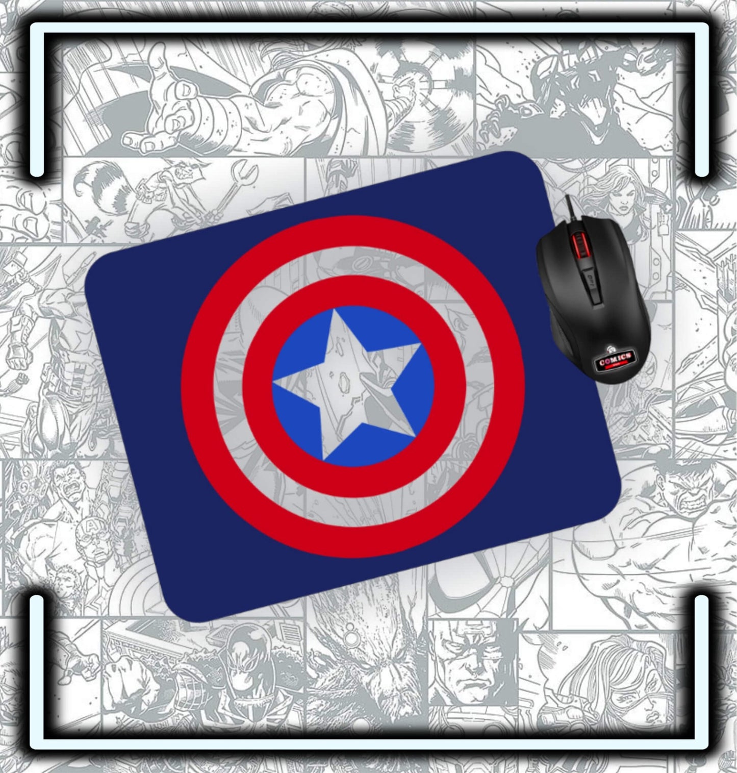 Mouse Pad Capitan America - Comics Store Colombia