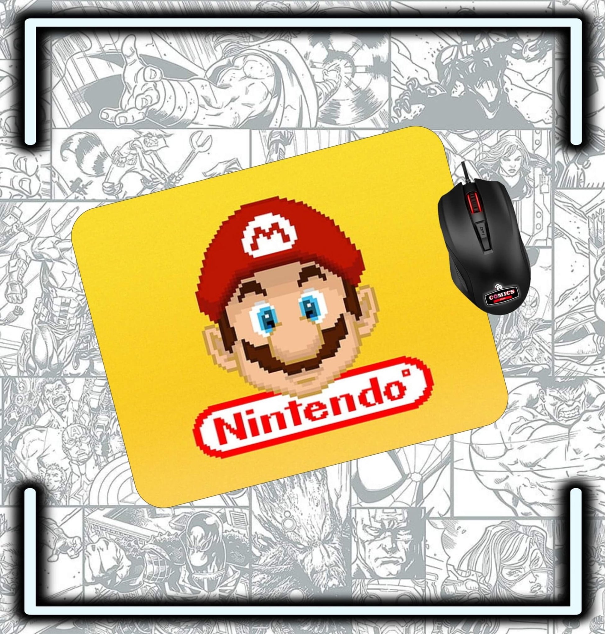 Mouse Pad Mario Bros Gamers 3 - Comics Store Colombia