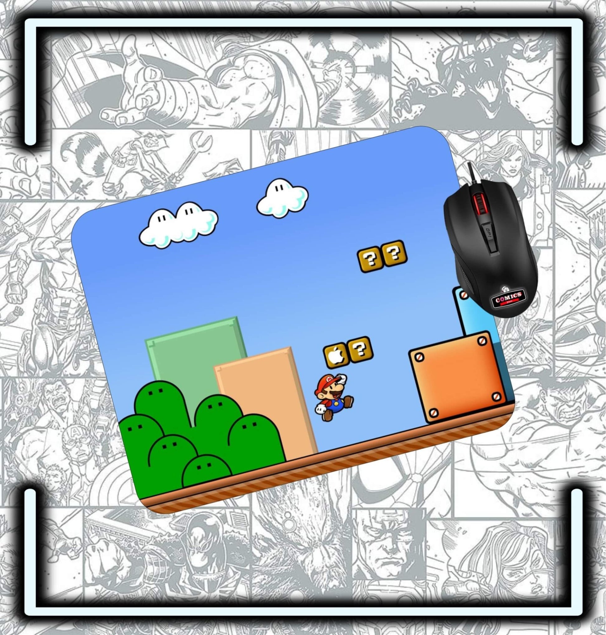 Mouse Pad Mario Bros Gamers 4 - Comics Store Colombia