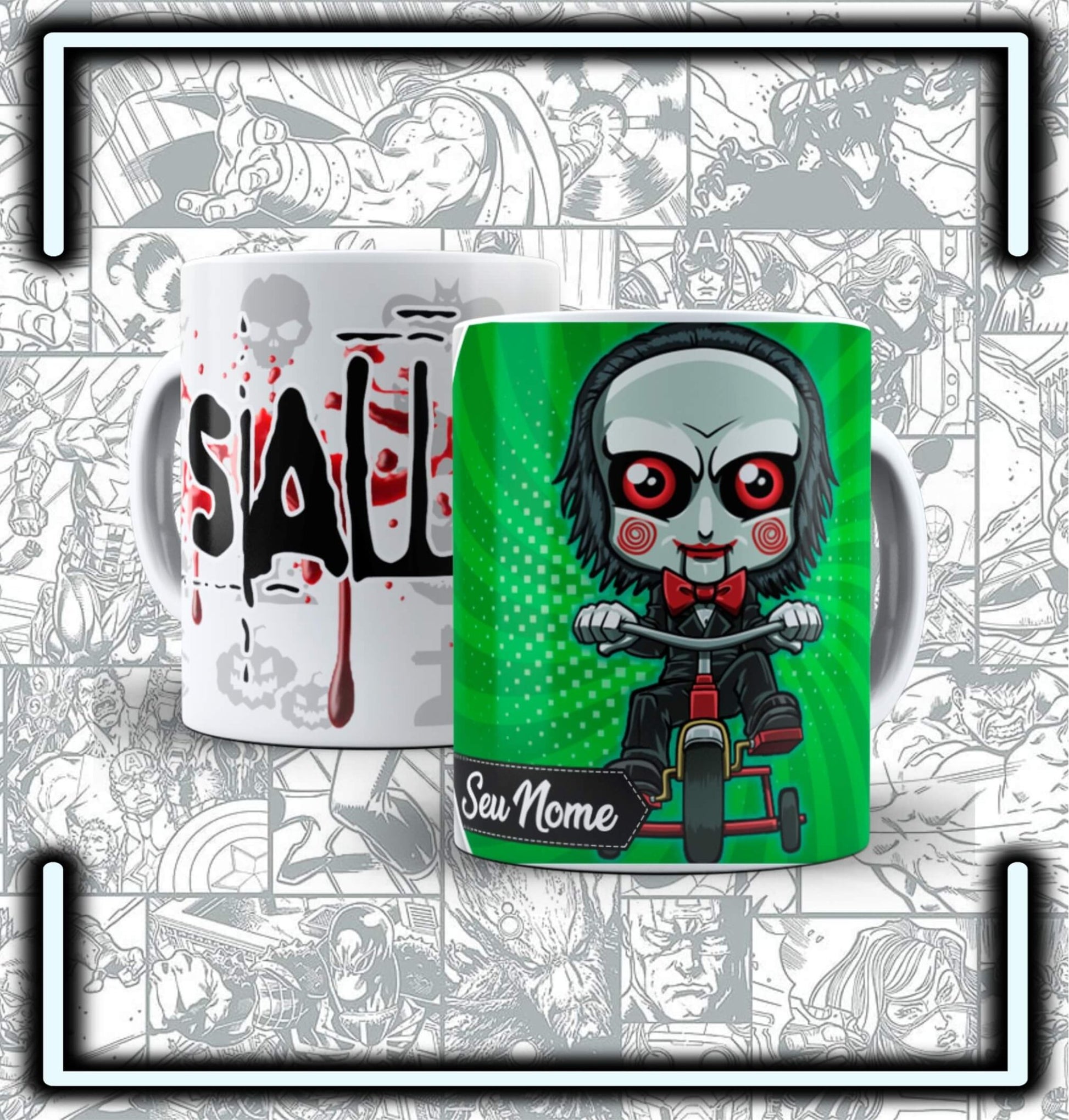 Mugs Ceramica Terror Saw - Comics Store Colombia