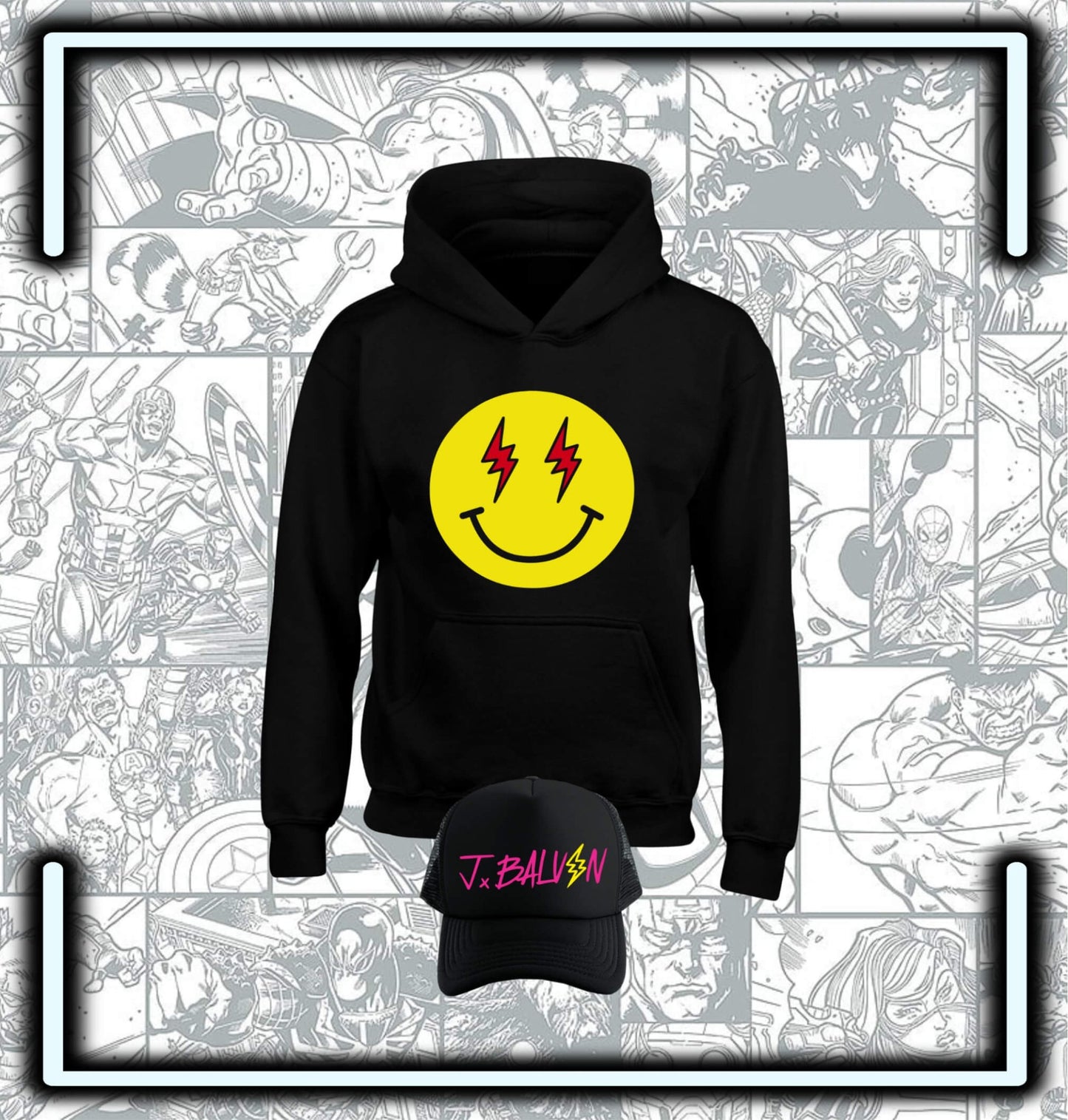 Pack Hoodie Capota J Balvin & Gorra Trucker - Comics Store Colombia