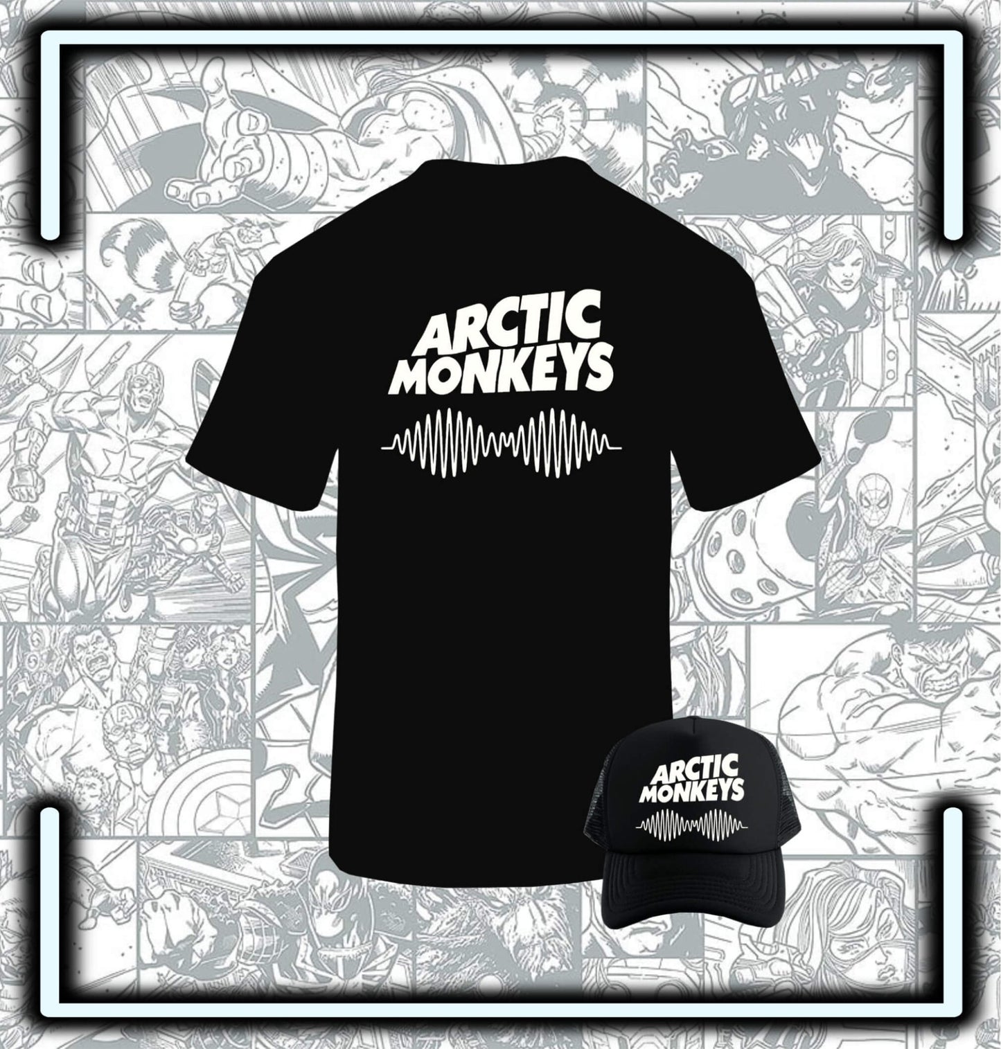 T-Shirt Artic Monkeys Obsequio Gorra - Comics Store Colombia