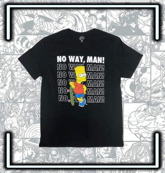 T-Shirt Bart Simpson No Way - Comics Store Colombia