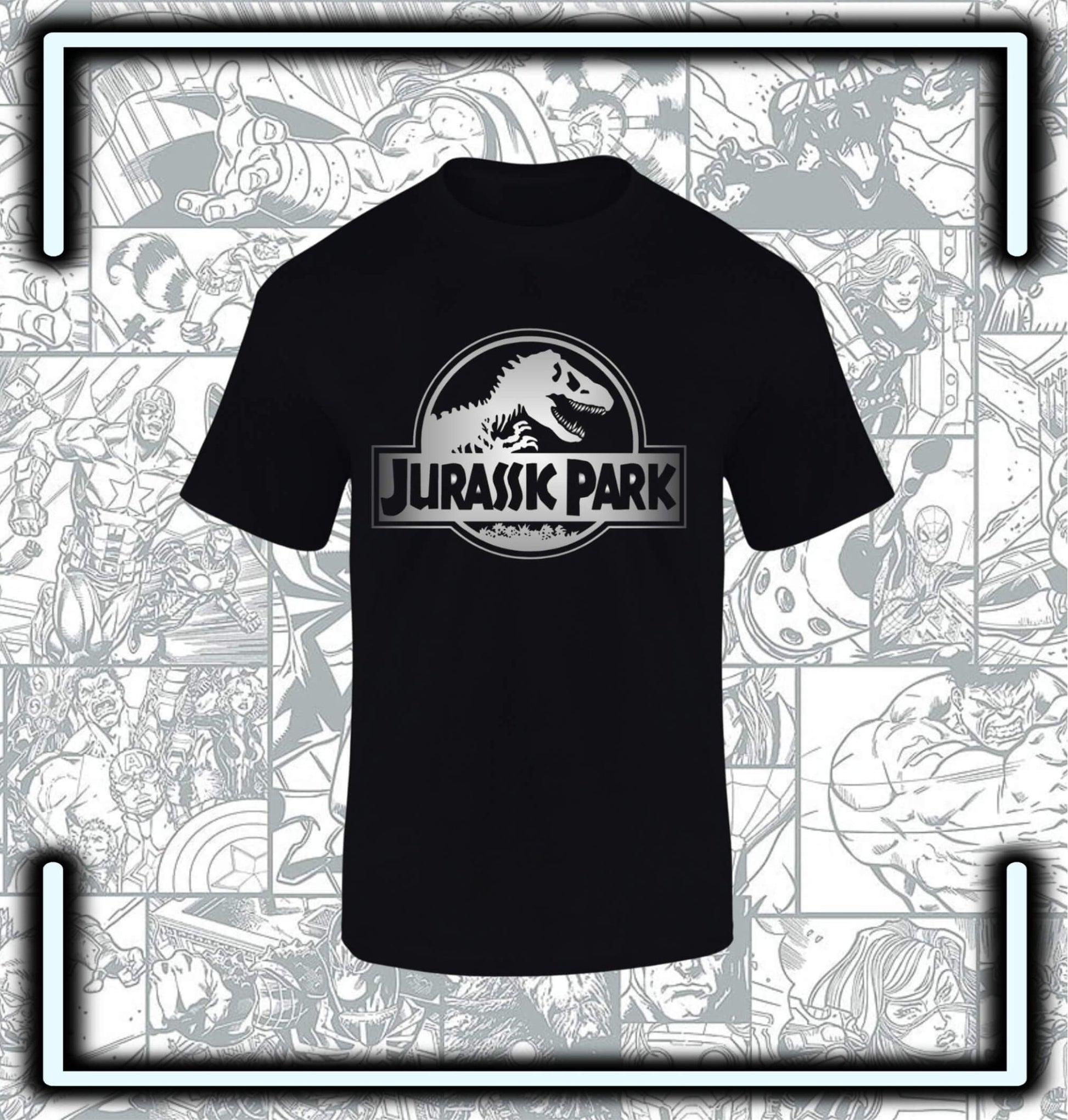 T-Shirt Jurassic Park Silver - Comics Store Colombia