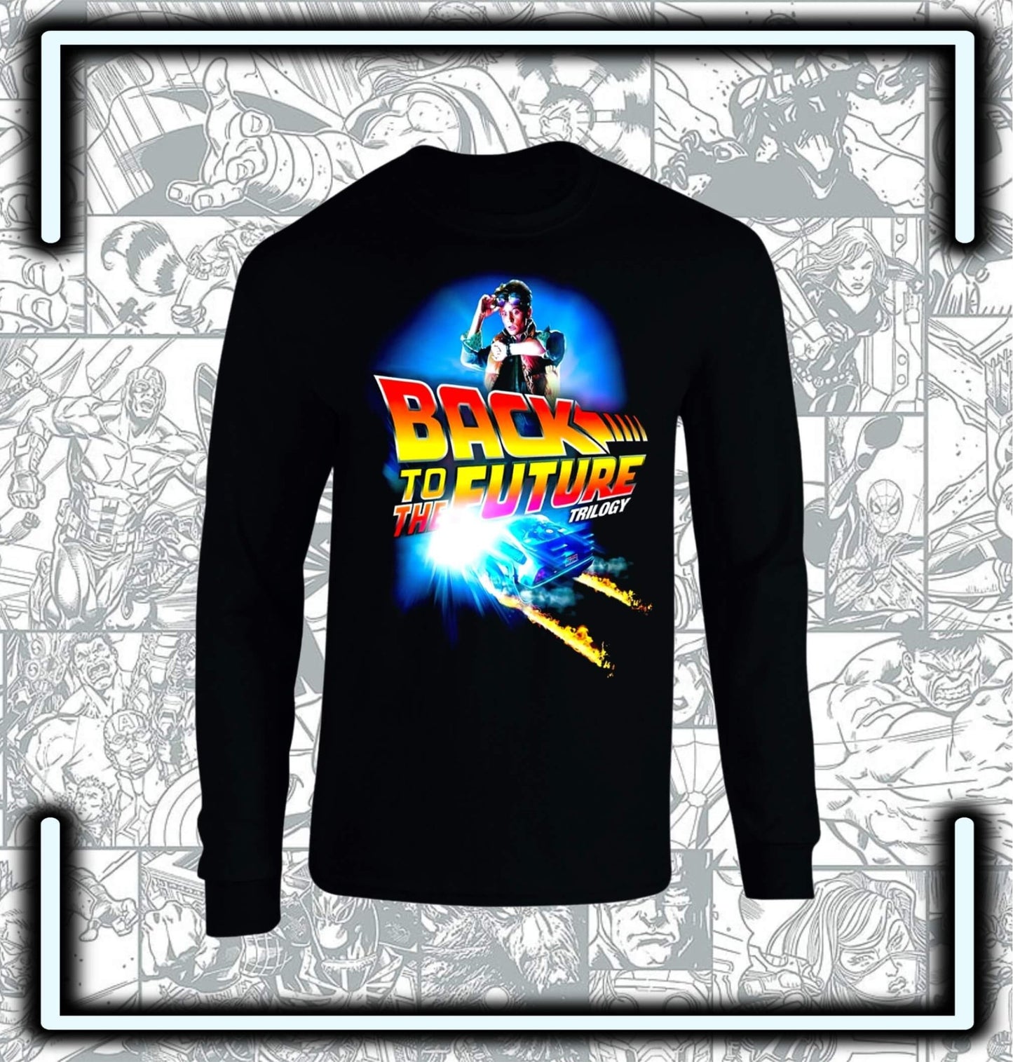 T-Shirt Manga Larga Back To The Future - Comics Store Colombia