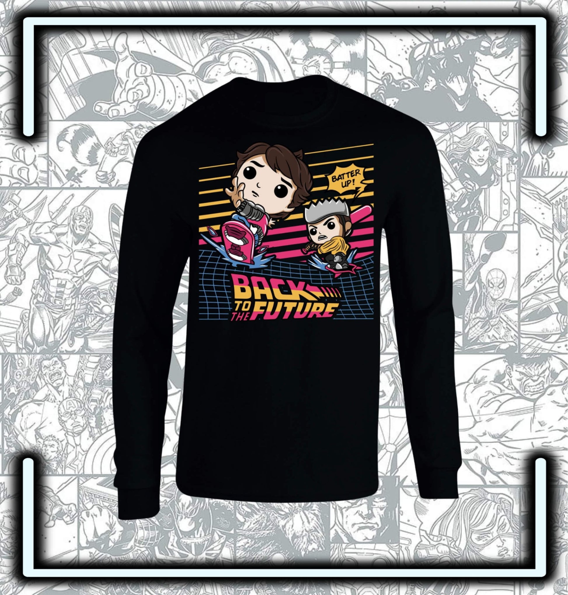 T-Shirt Manga Larga Back To The Future Pop Art - Comics Store Colombia