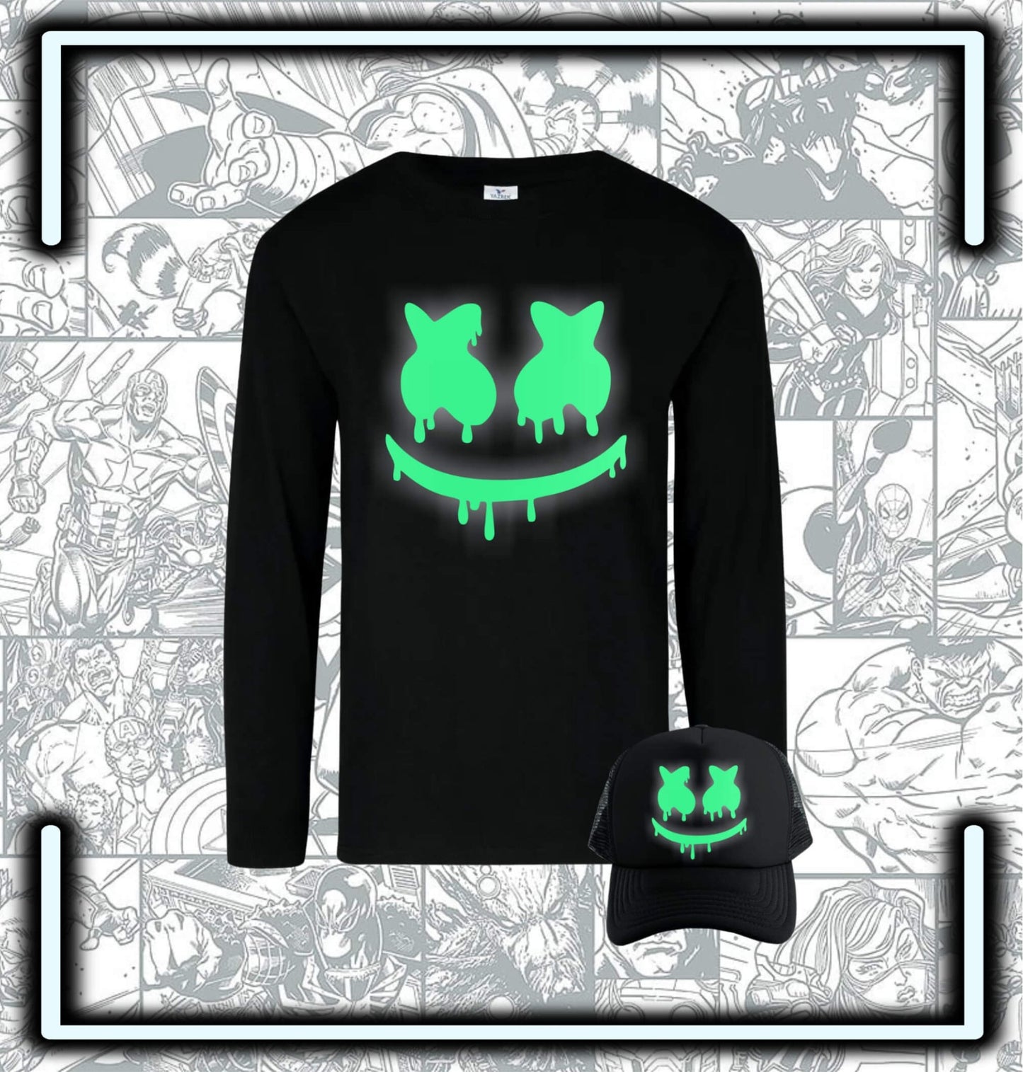 T-Shirt Manga Larga Dj Marshmello Obsequio Gorra - Comics Store Colombia