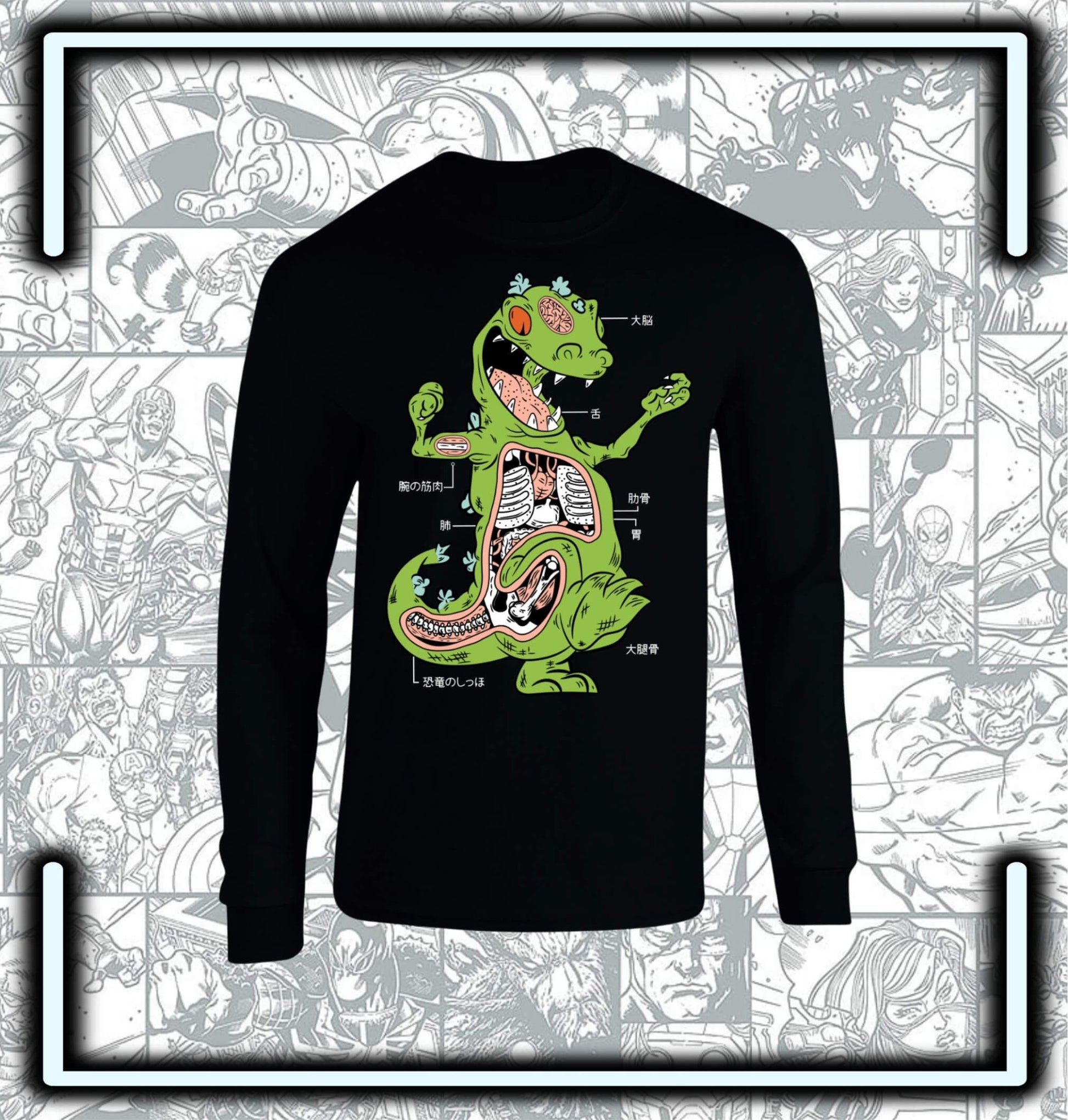 T-Shirt Manga Larga Reptar - Comics Store Colombia
