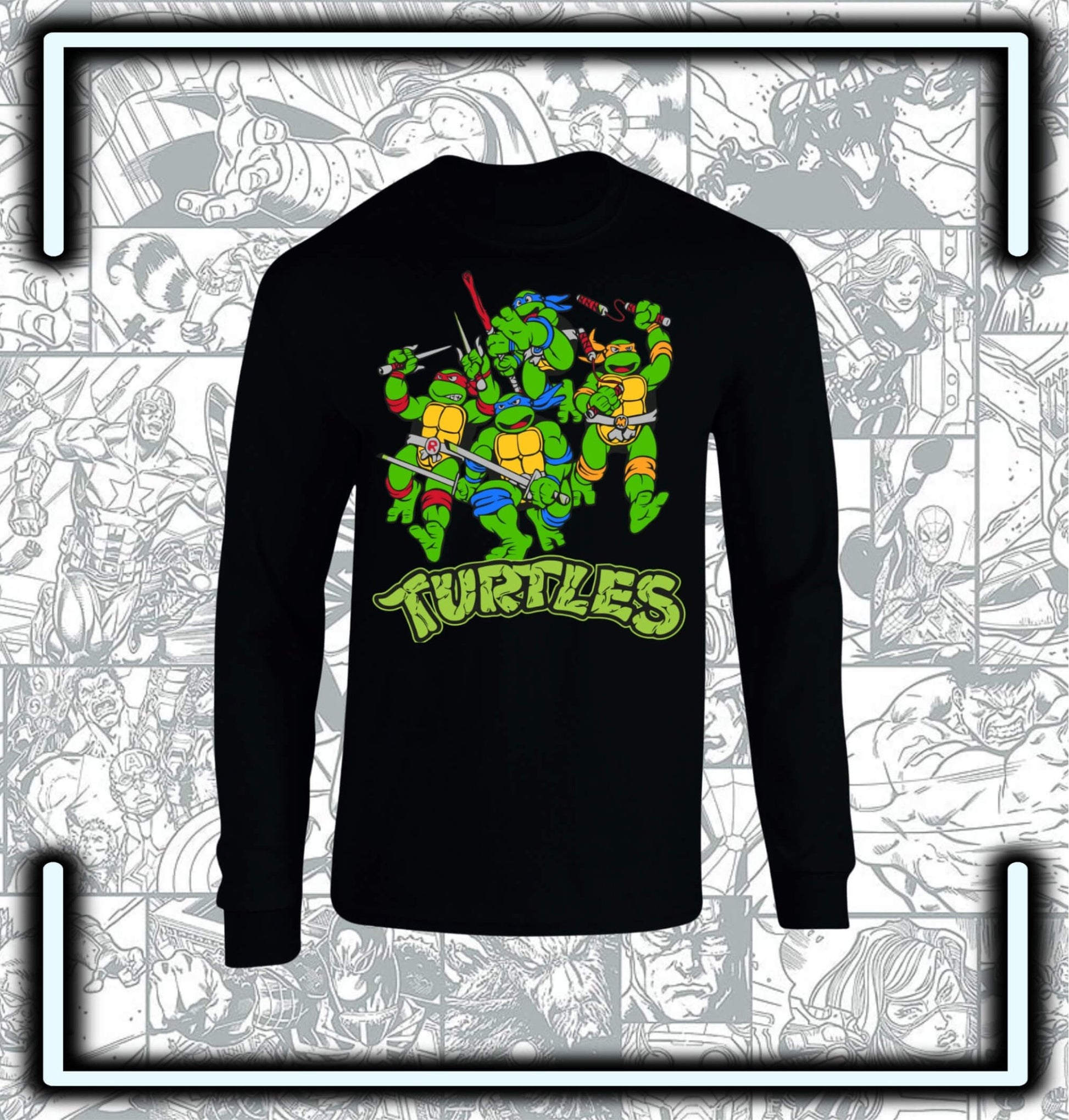 T-Shirt Manga Larga Tortugas Ninja Retro - Comics Store Colombia