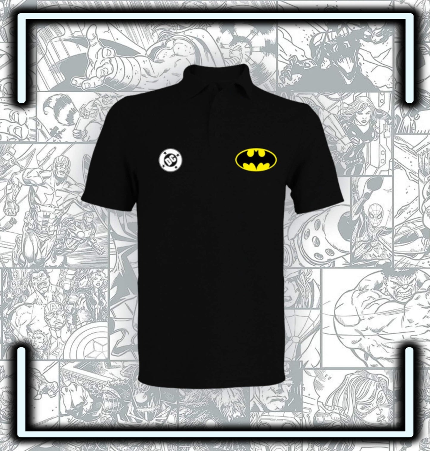 T-Shirt Tipo Polo Batman - Comics Store Colombia