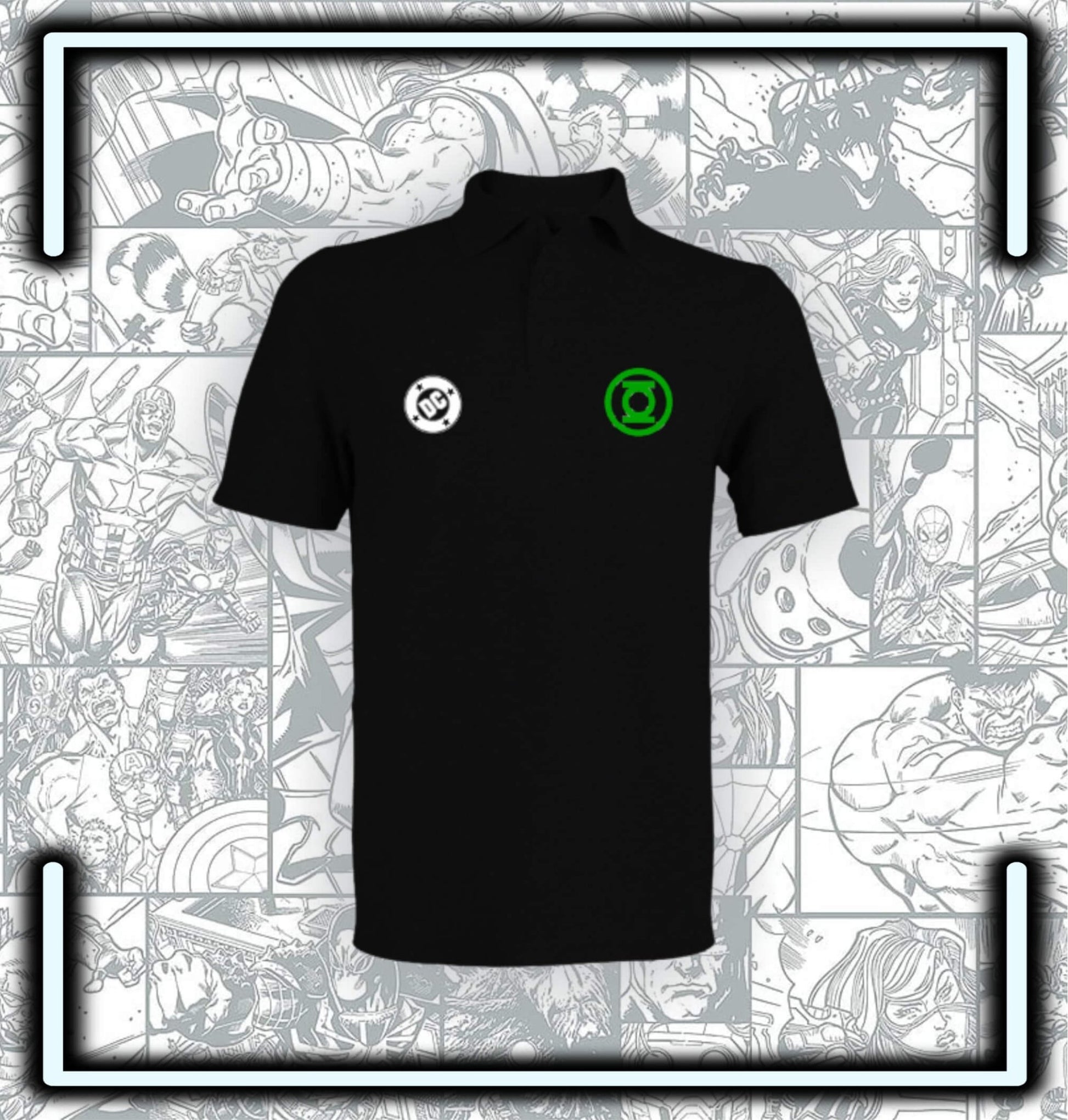 T-Shirt Tipo Polo Linterna Verde - Comics Store Colombia