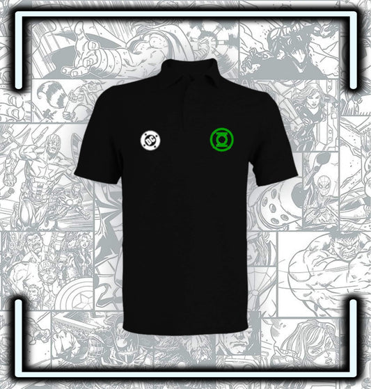 T-Shirt Tipo Polo Linterna Verde - Comics Store Colombia